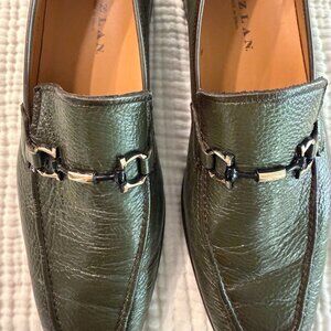 MEZLAN Green Leather Loafers – Bit Detail – Men’s Size 10.5